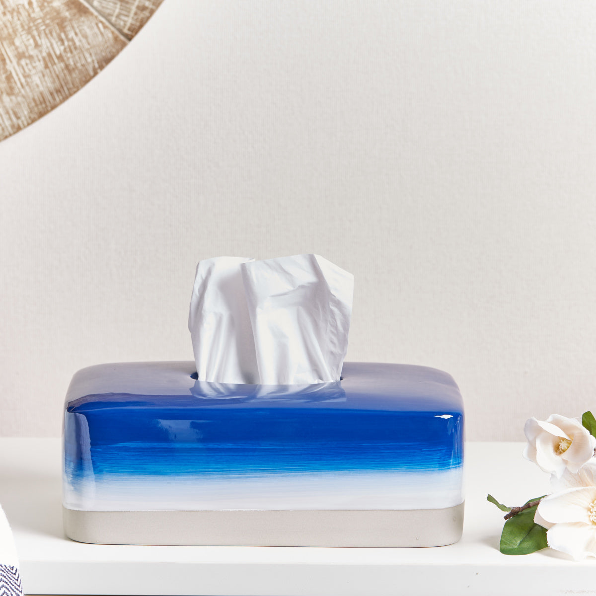 Coastal Breeze Printed Tissue Box Cover