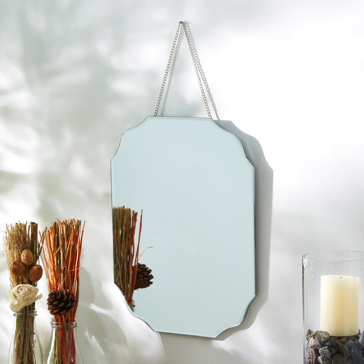 Mirror with Chain Hanger/ hanging mirror