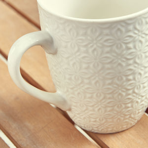 Embossed Ceramic Mug - 32.5 cl