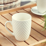 Embossed Ceramic Mug - 32.5 cl