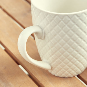 Embossed Ceramic Mug - 32.5 cl
