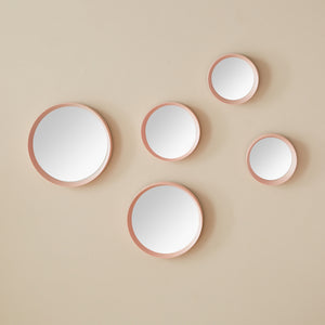 Homebox Ria 5-Piece Decorative Wall Mirror Set pink 