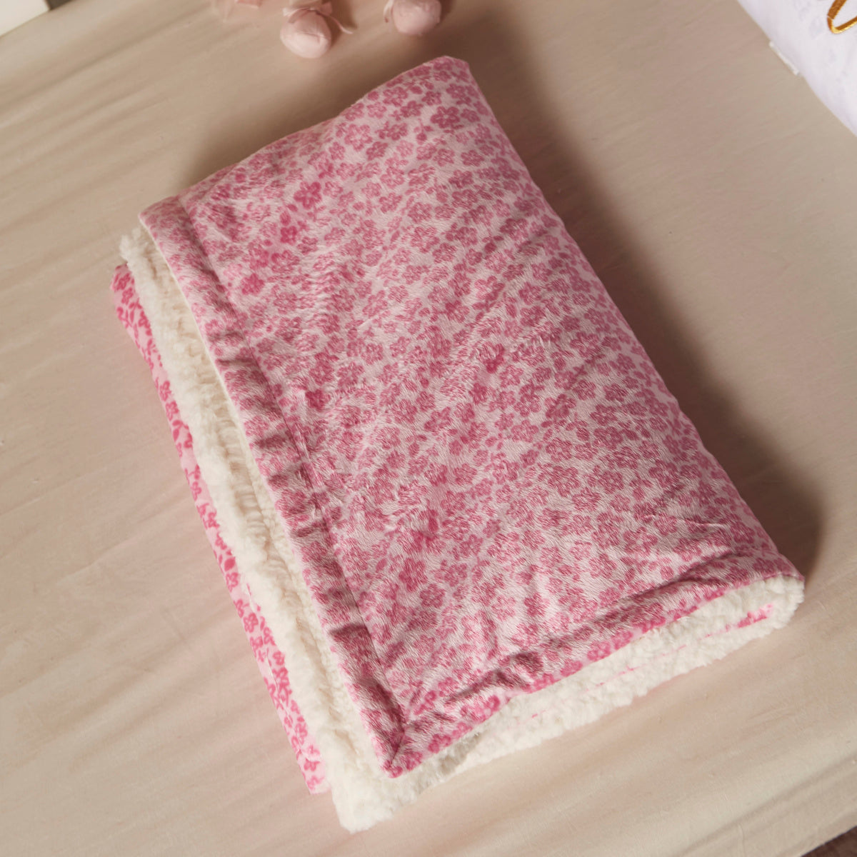 Flower 2-Layer Printed Baby Blanket