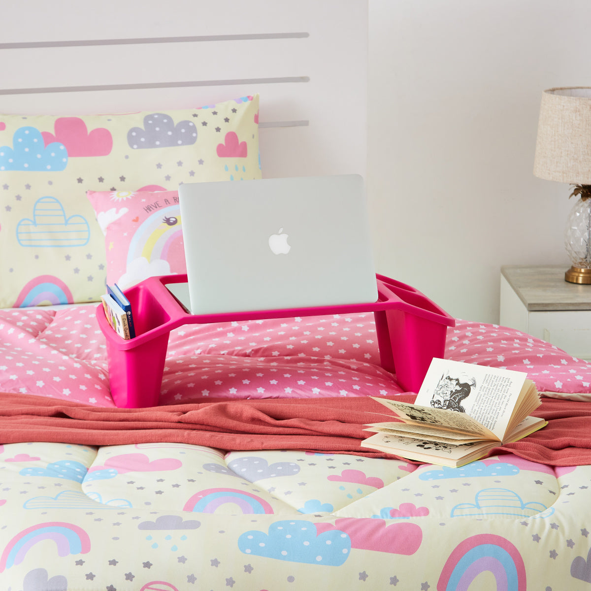 Vega Breakfast and Laptop Table Tray - tray for kids - pink laptop tray + bed tray makes your kids into more available for the best products we have at our store 