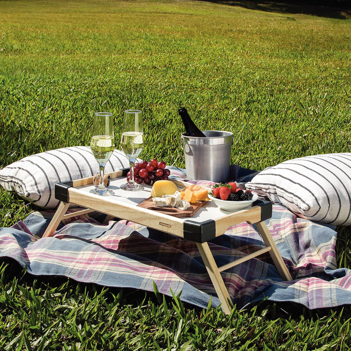 Bed Tray Table with Foldable Legs