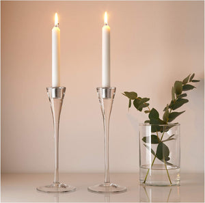 Gästvänlig Candlestick, Clear Glass x2