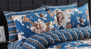 FLORA BLUE 6Pc COMFORTER SET