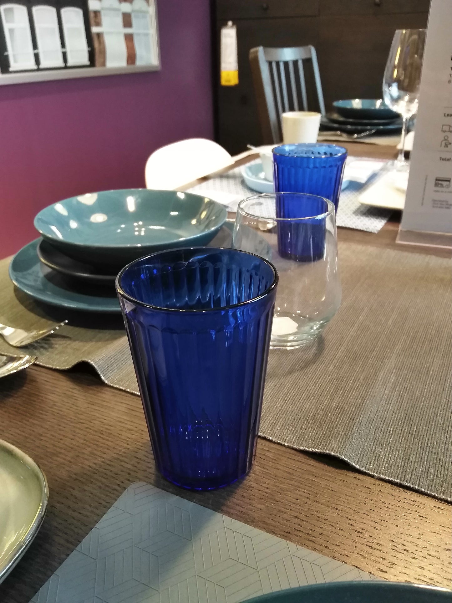 VARDAGEN Glass, blue 31 cl