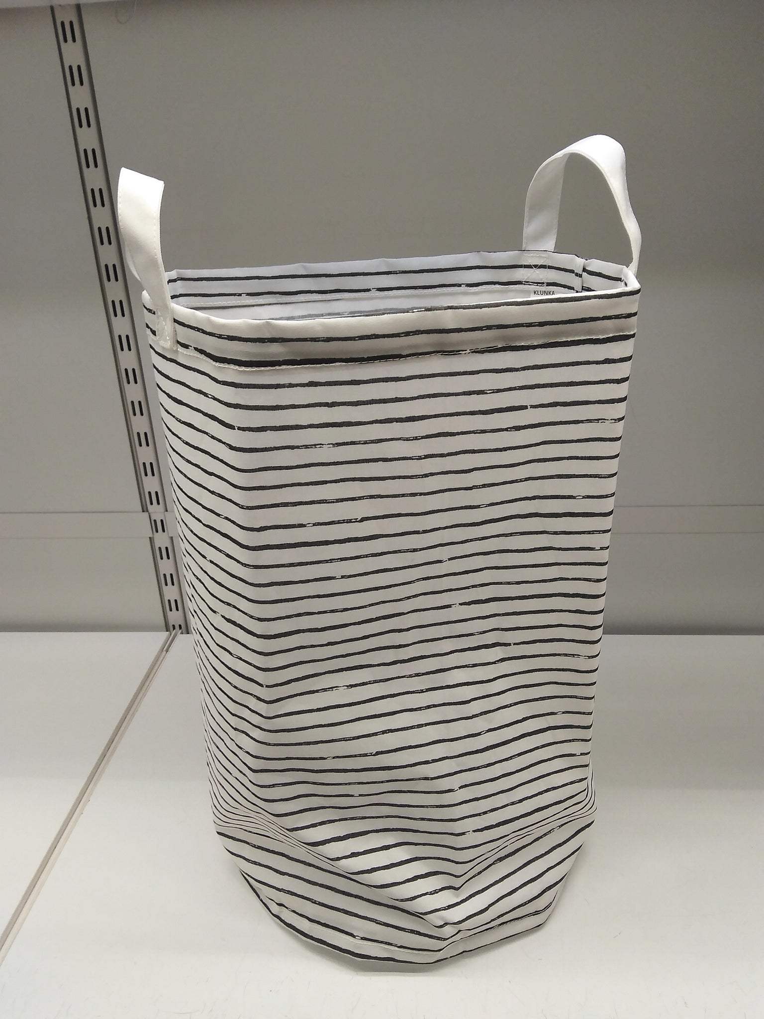 KLUNKA Laundry bag, white/black 60 l