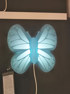 UPPLYST LED wall lamp, butterfly light blue