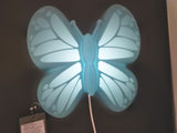 UPPLYST LED wall lamp, butterfly light blue