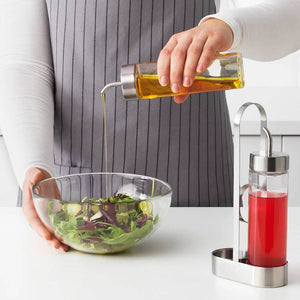 ÖRTFYLLD 3-piece oil/vinegar bottle set