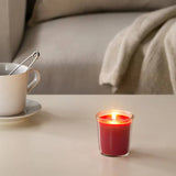SMÅTREVLIG Scented candle in glass