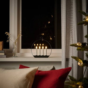 STRÅLALED candelabra, circle led candle