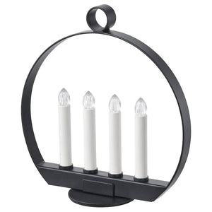 STRÅLALED candelabra, circle led candle