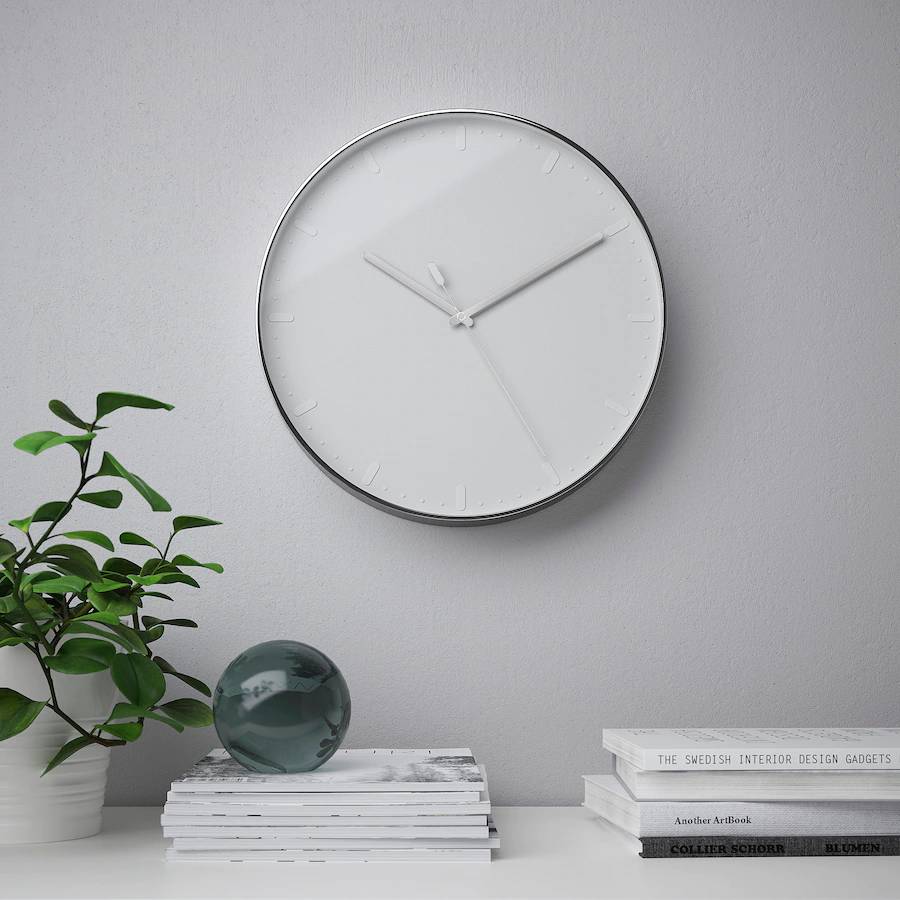 MALLHOPPA Wall clock, silver-colour