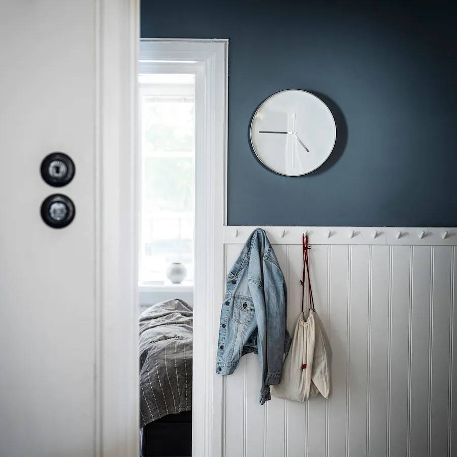 MALLHOPPA Wall clock, silver-colour