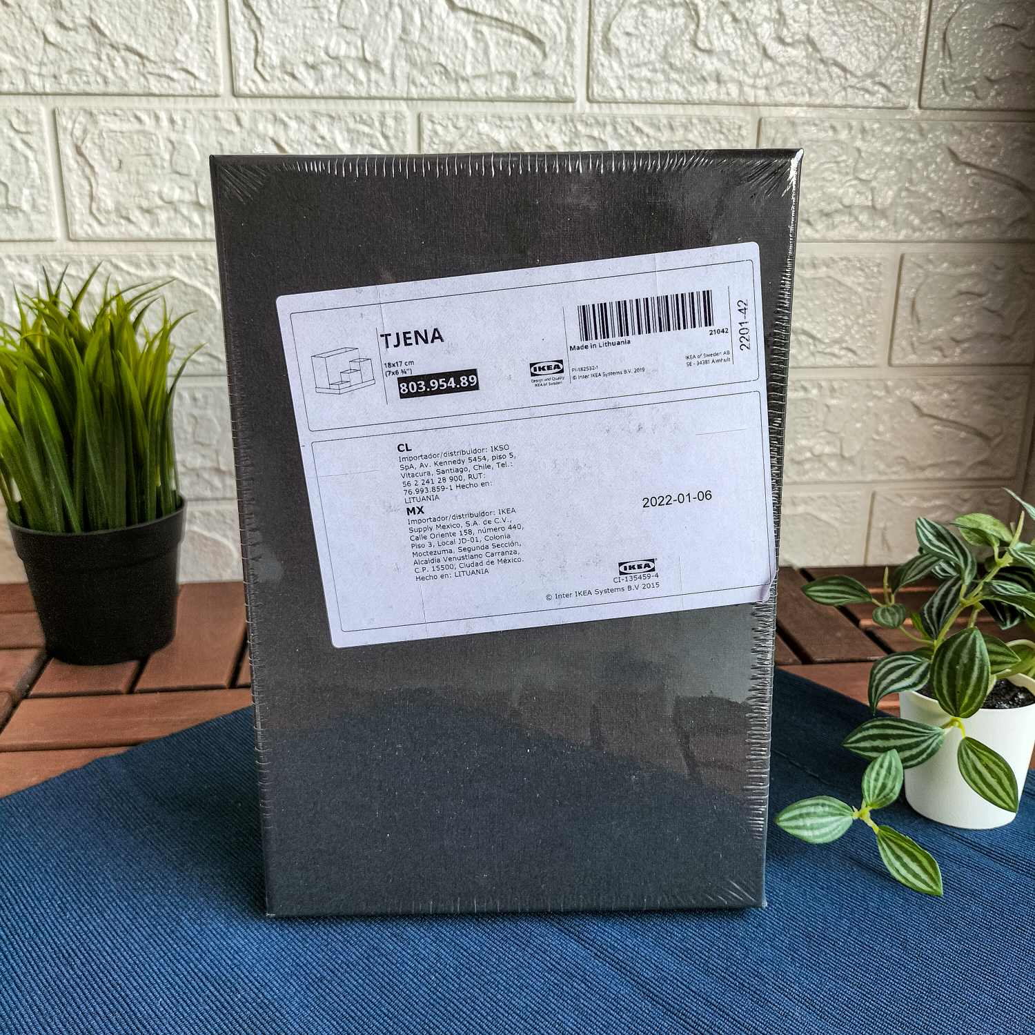 TJENA Desk organiser, black, 18x17 cm