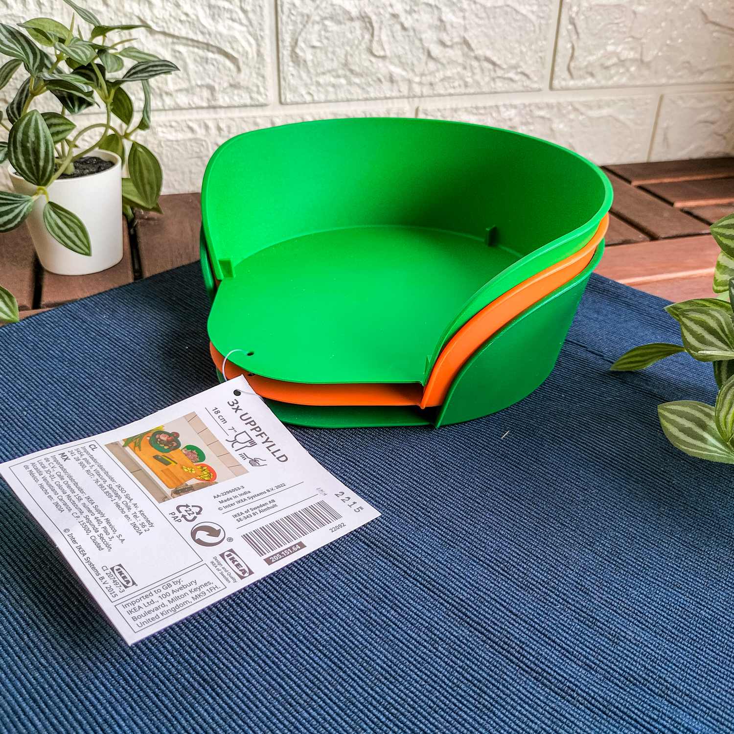 UPPFYLLD Preparation bowl, mixed colours, 18 cm