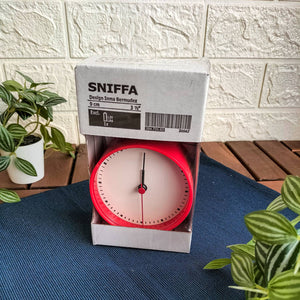 SNIFFA Clock, Red 9x15 cm
