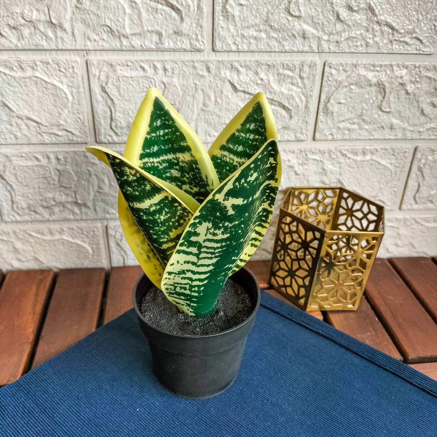 FEJKA Artificial potted snake plant
