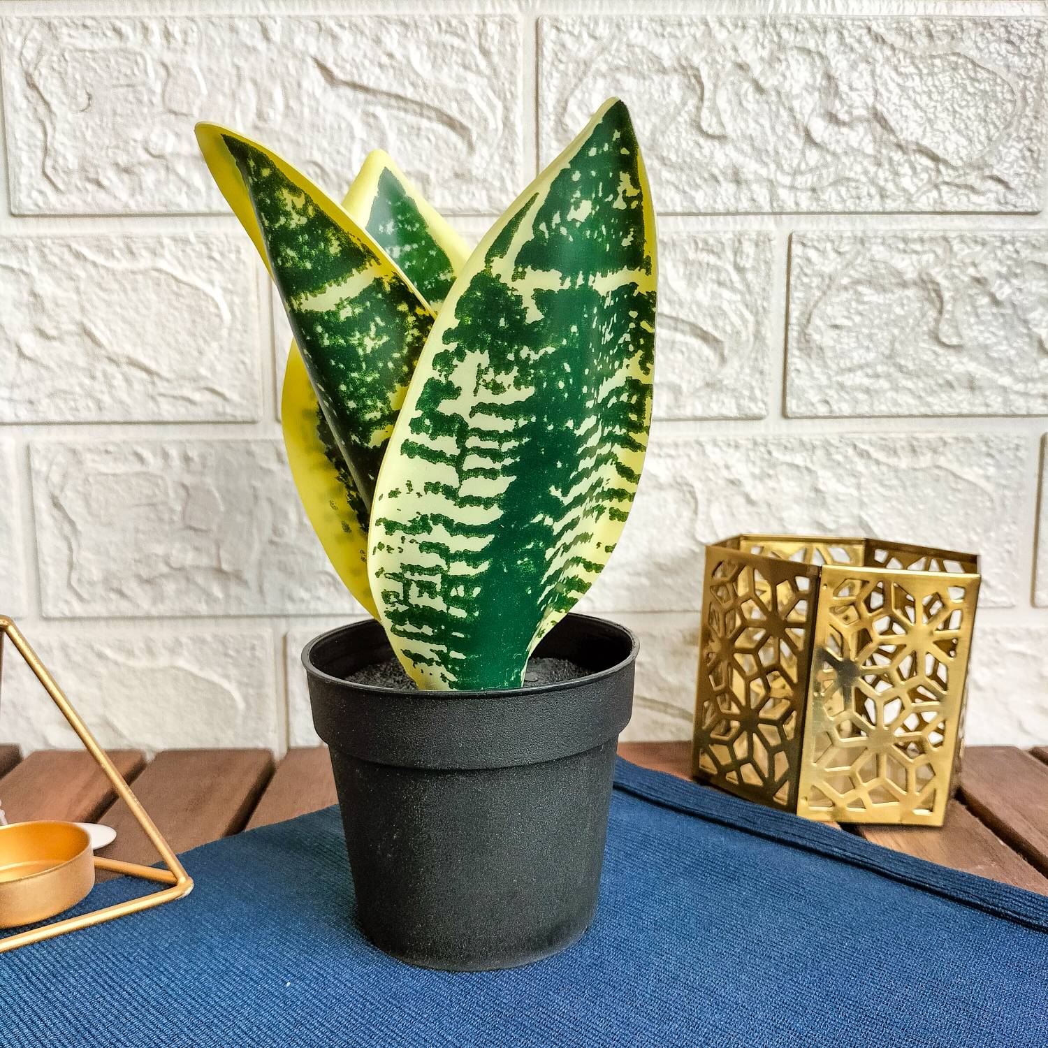 FEJKA Artificial potted snake plant