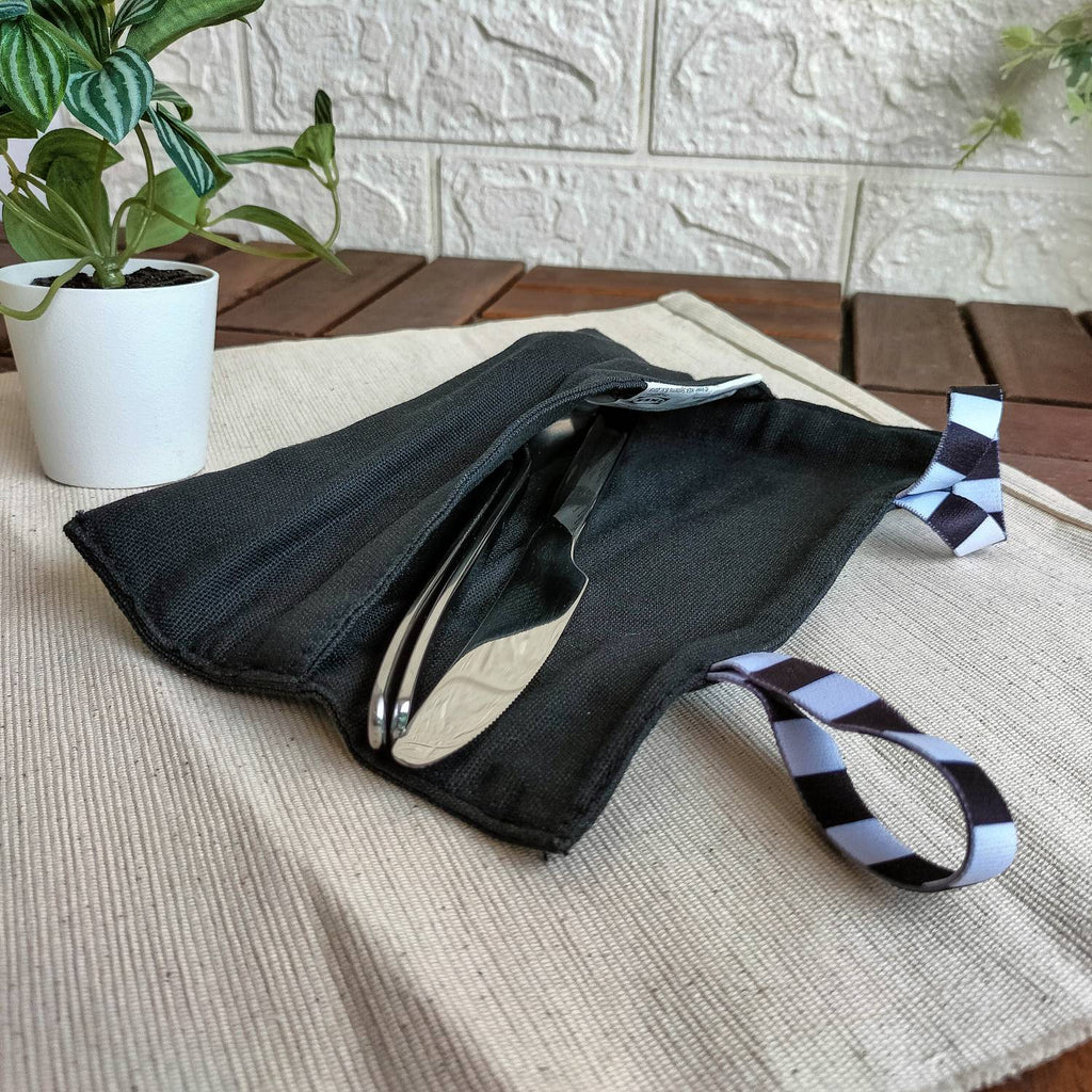 FINSKUREN Travel cutlery with case