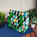 FLADDRIG Lunch bag, patterned/multicolour