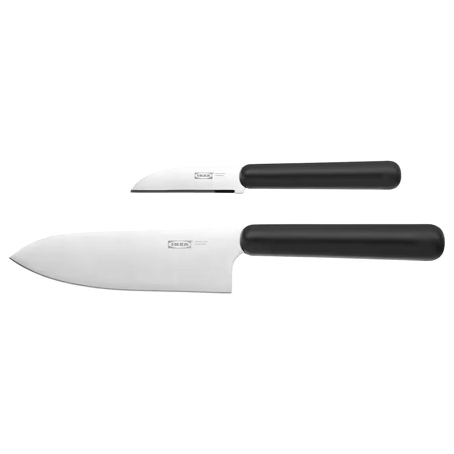 FÖRDUBBLA 2-piece knife set, grey
