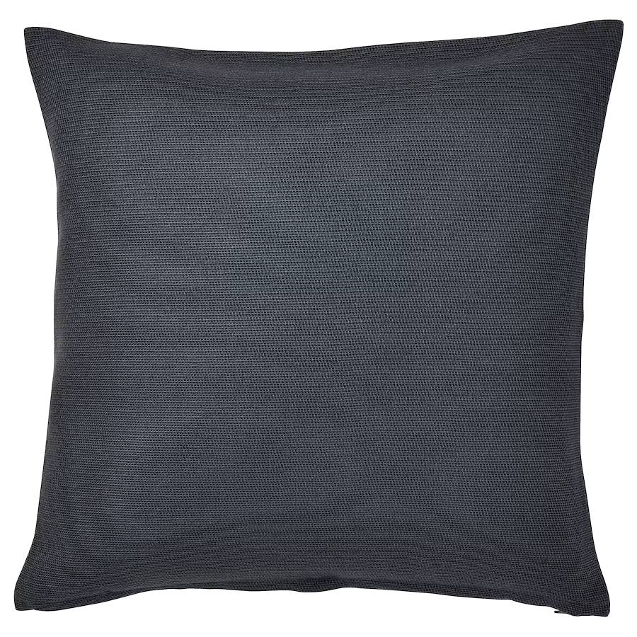 JORDTISTEL Cushion cover, black-blue
