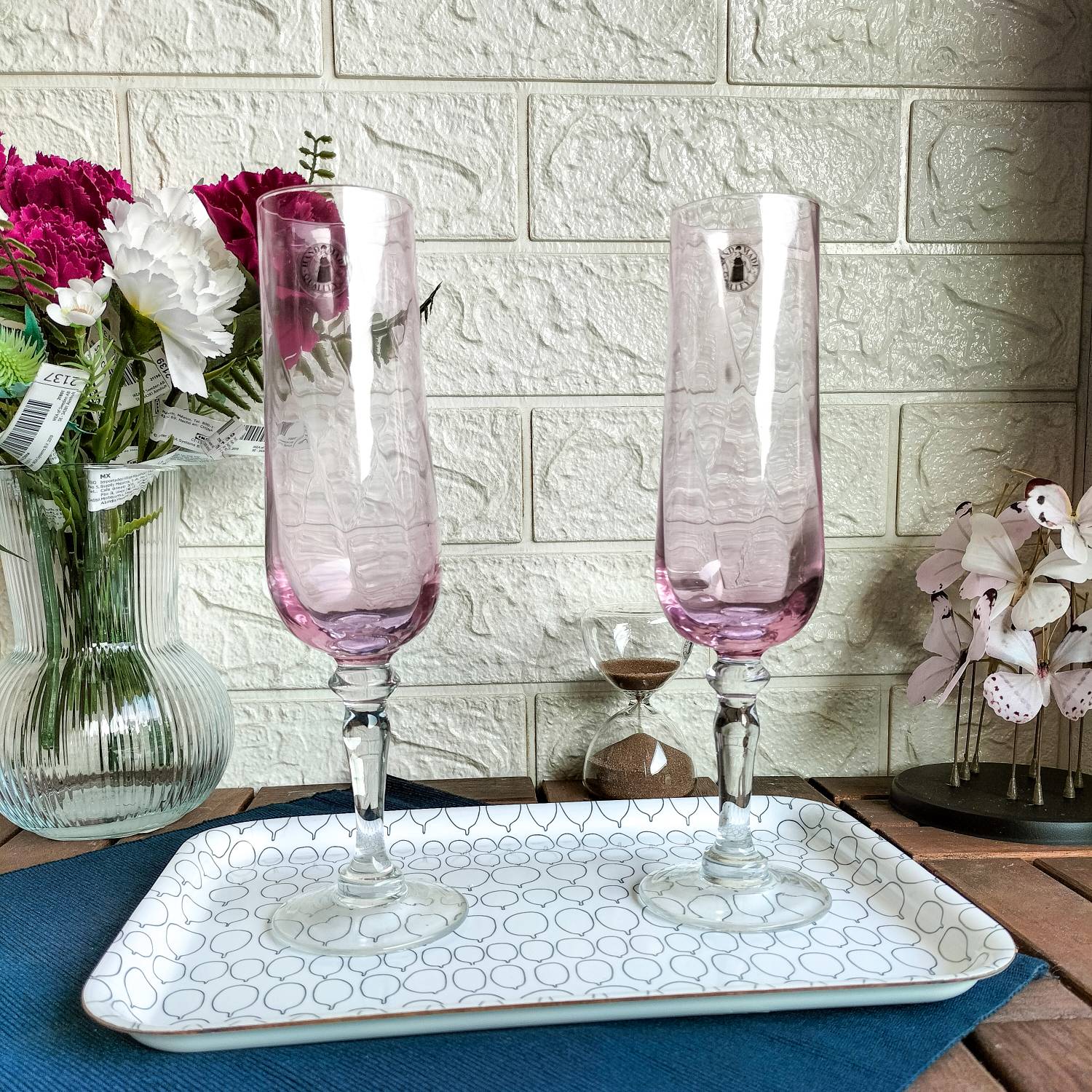KONUNGSLIG flute glass , pink /2
