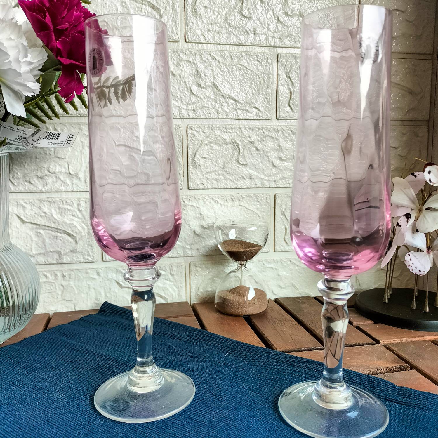 KONUNGSLIG flute glass , pink /2