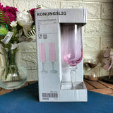KONUNGSLIG flute glass , pink /2