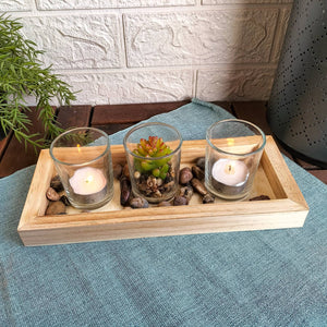 Charm 4-Piece Candle and Tray Gift Set