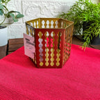 AROMATISK Tealight holder, gold-colour, 9 cm