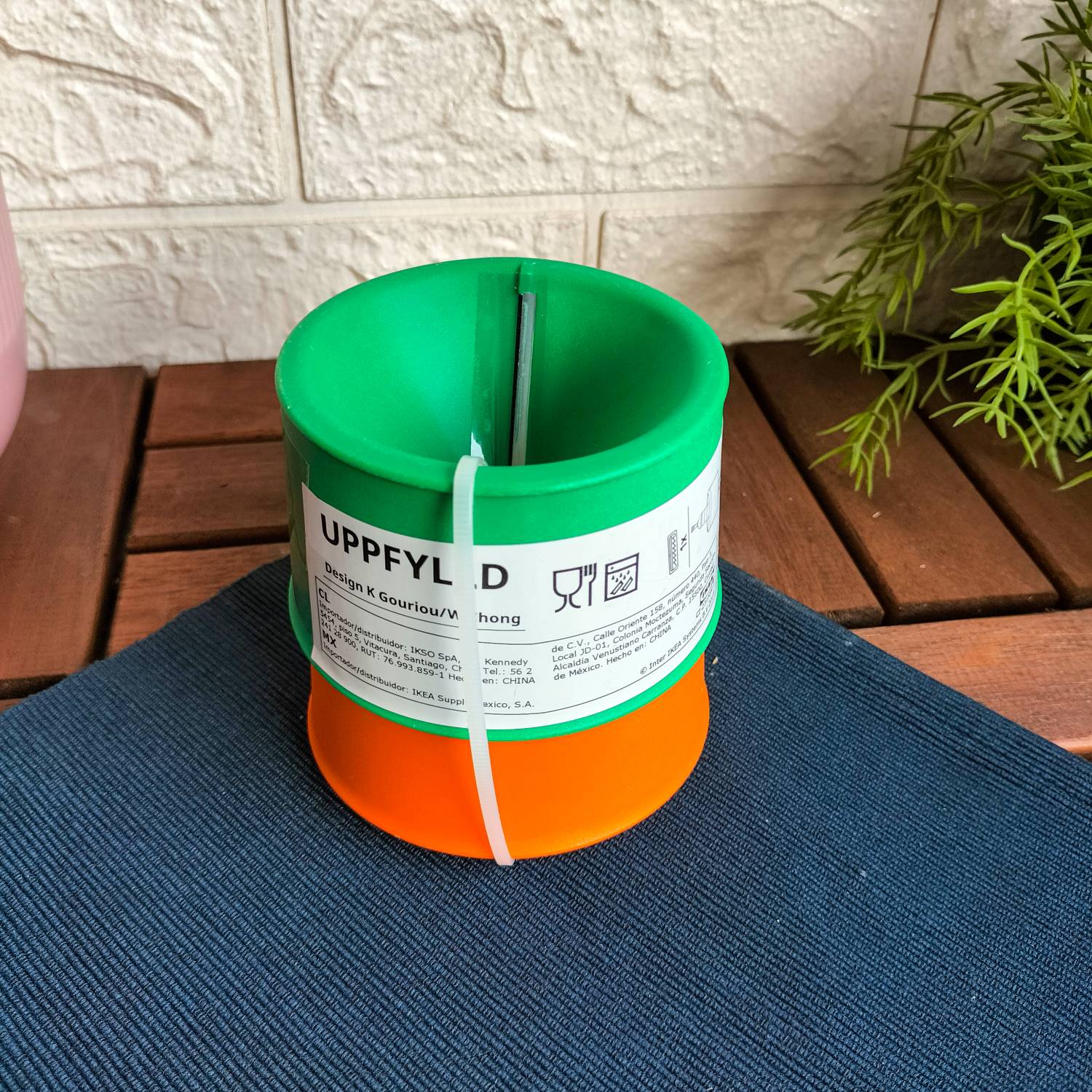 UPPFYLLD Vegetable slicer, set of 2, bright orange/bright green