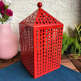 AROMATISKLantern for tealight, red, 31 cm