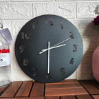 TUNNIS Wall clock, low-voltage/black