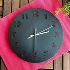 TUNNIS Wall clock, low-voltage/black