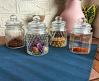 Concord 4-Piece Textured Glass Canisters - 300 ml
