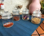 Concord 4-Piece Textured Glass Canisters - 300 ml