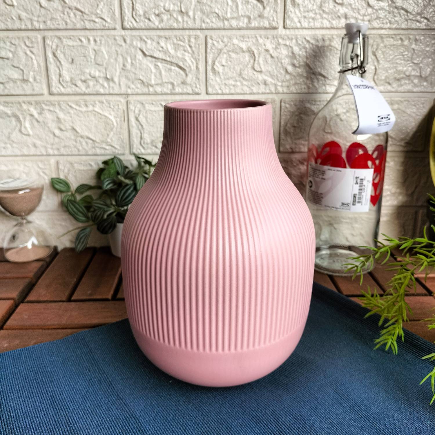 GRADVIS Vase, pink, 21 cm