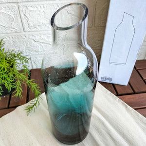 KÅSEBERGA Carafe, clear glass/blue