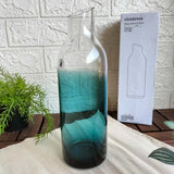 KÅSEBERGA Carafe, clear glass/blue