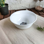 SANNING Serving Bowl, white, patterned, 15 cm