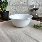 SANNING Serving Bowl, white, patterned, 15 cm