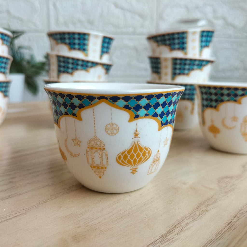 Celestial Qahwa Printed Cups – Set of 12