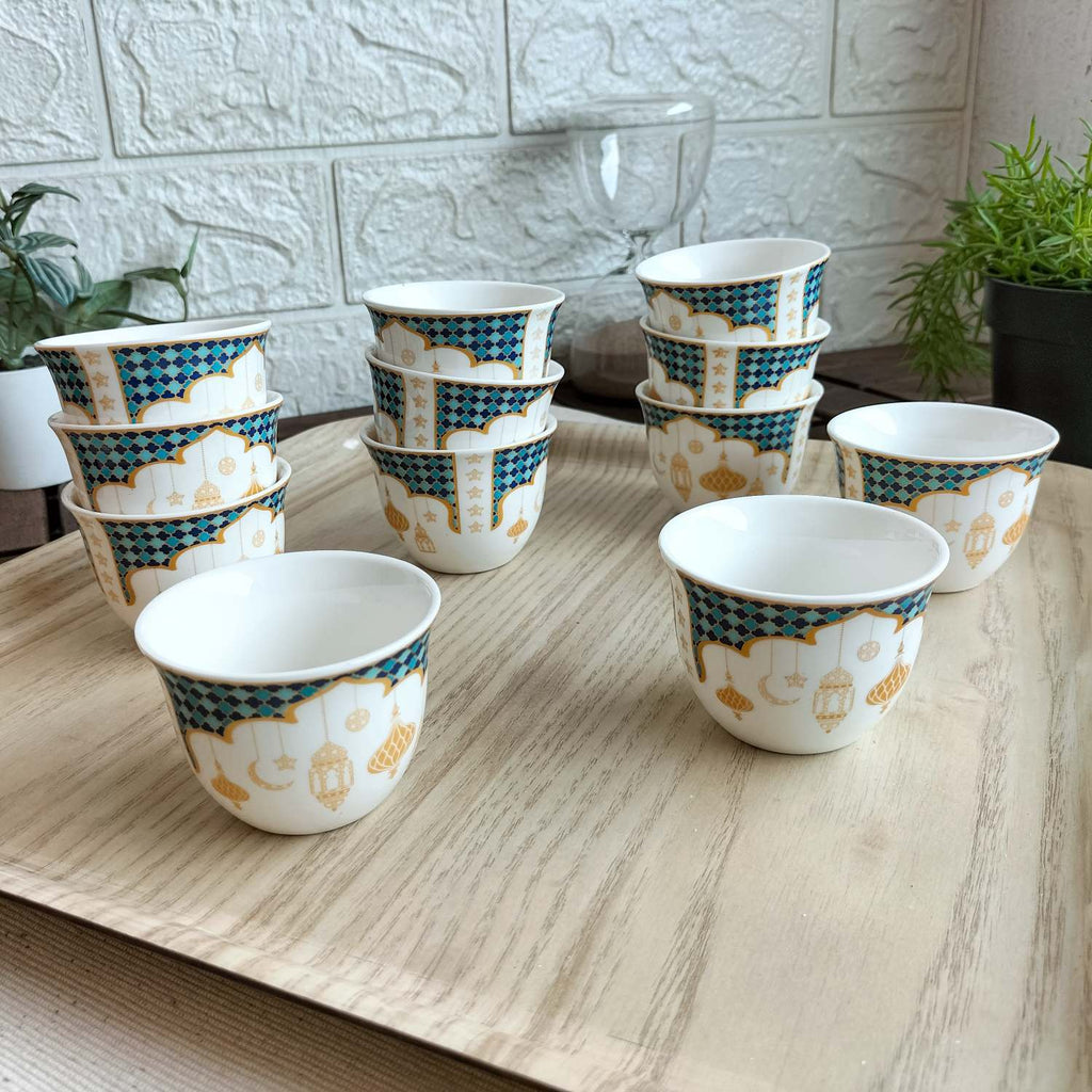 Celestial Qahwa Printed Cups – Set of 12
