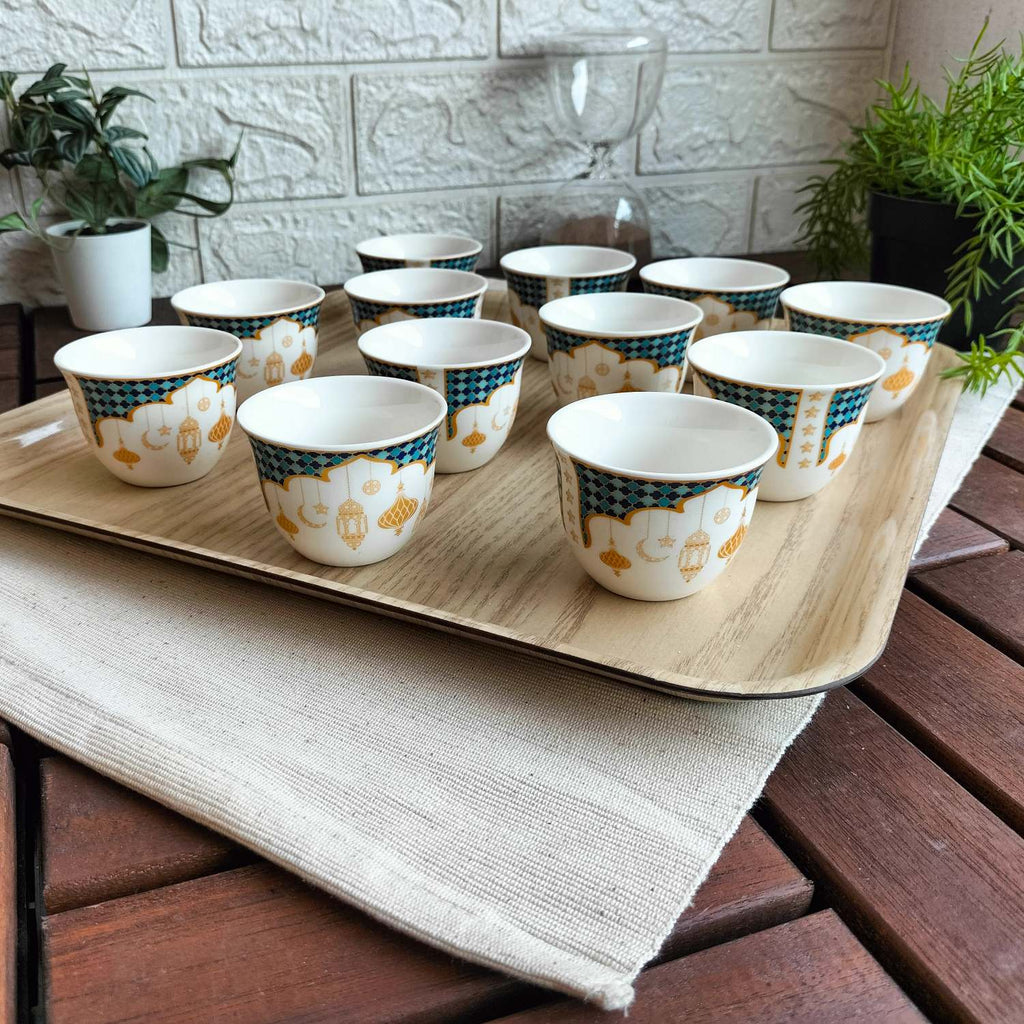 Celestial Qahwa Printed Cups – Set of 12