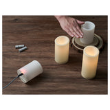 ÄDELLÖVTRÄDLED block candle, set of 3